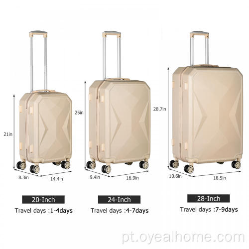 3 peças Spinner Carry On Bagage Say Setcase